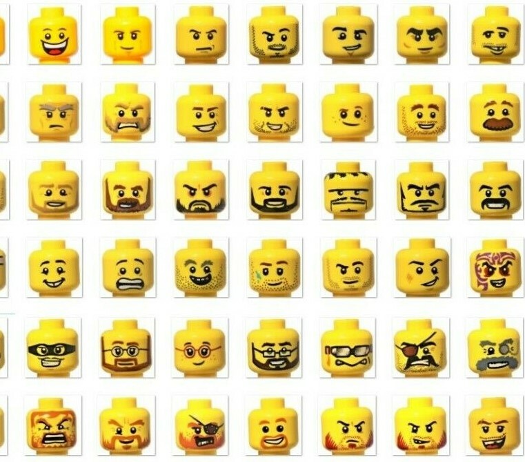 ☀️Lego YOU PICK YOUR HEAD Minfig minifigure mini figure face male female Bulk