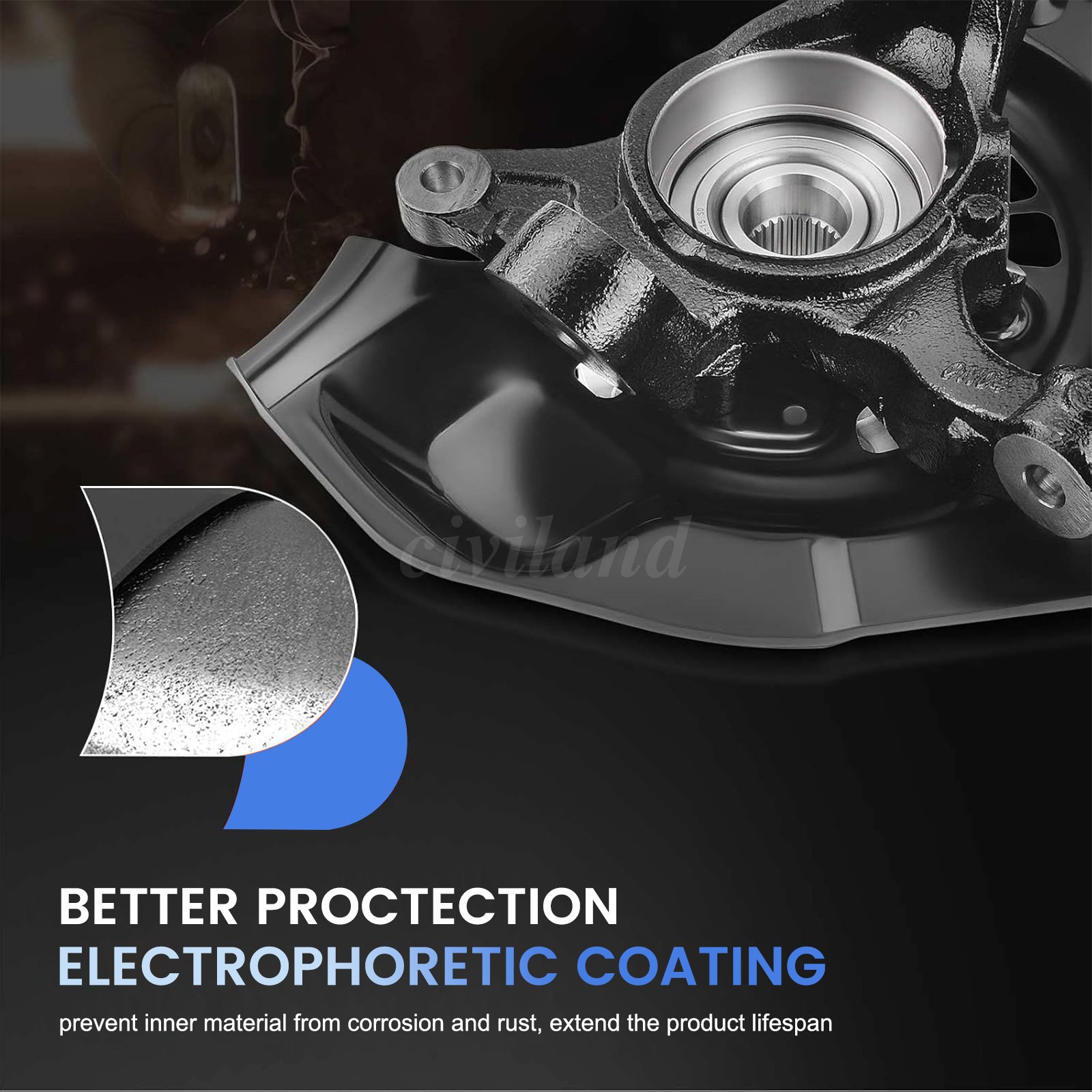 2x Front Wheel Hub Bearing Steering Knuckle Assembly for Toyota Sienna 2004-2010