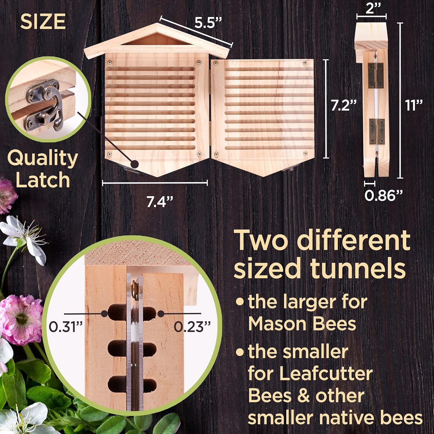 Native Bee Observatory | Mason Bee Houses for Pollinating Bees