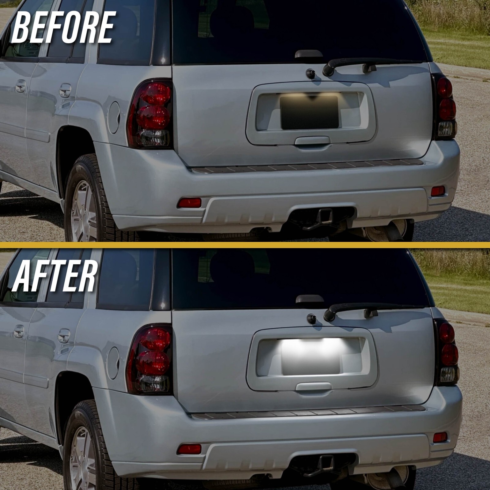 License Plate Light LED WHITE 2pc For 02-09 Chevrolet Trailblazer / GMC Envoy