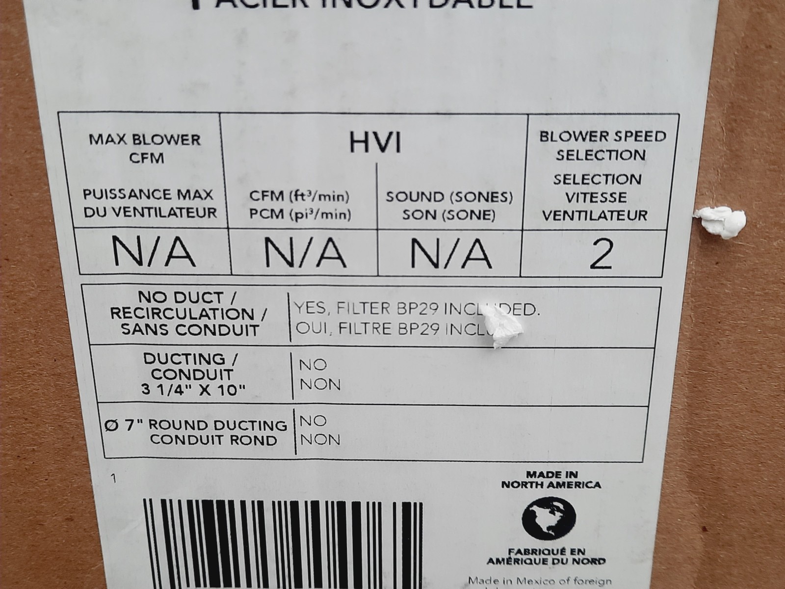 Broan 413004 30" Ductless Stainless Steel Hood *NEW NEVER OPEN*