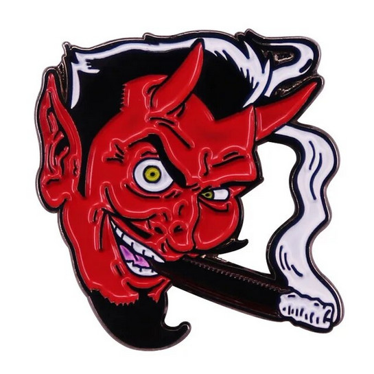 🔥CIGAR SMOKING DEVIL BIKERS MOTORCYCLE RIDERS JACKET VEST HAT COLLECTIBLE PIN