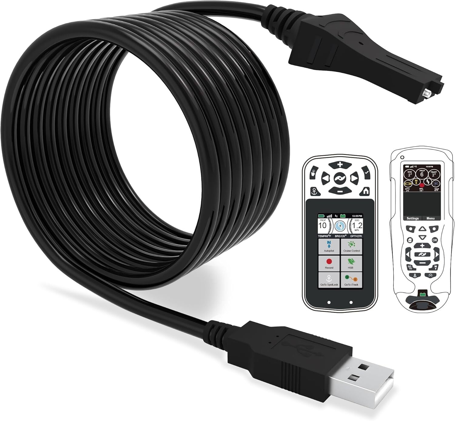 for Minn Kota i-Pilot Link Remote Control USB Charger Charging Cable 1866460