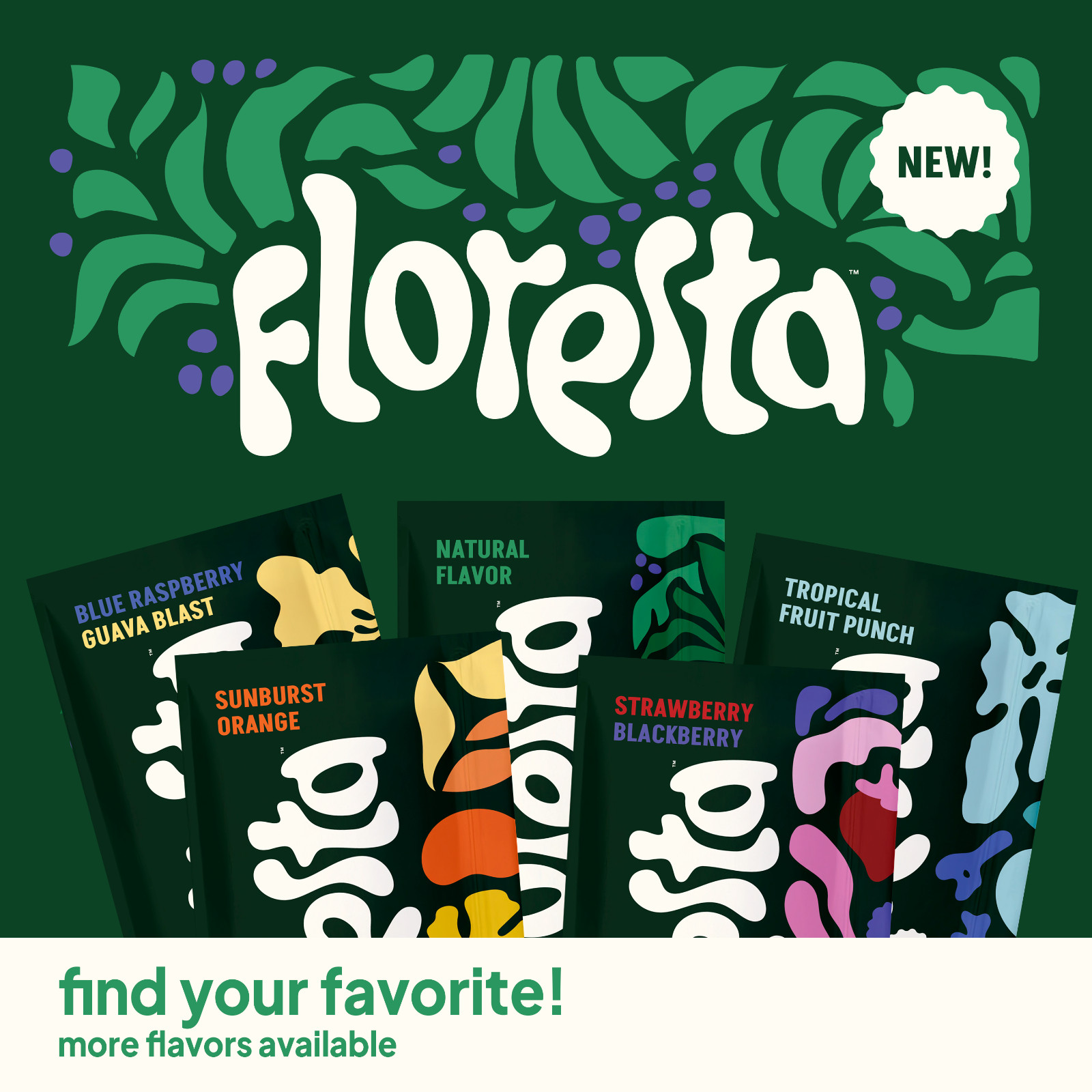 Floresta Acai Wraps - Assorted Trial Pack Banana + Acai Blend Wraps. Pack of 5