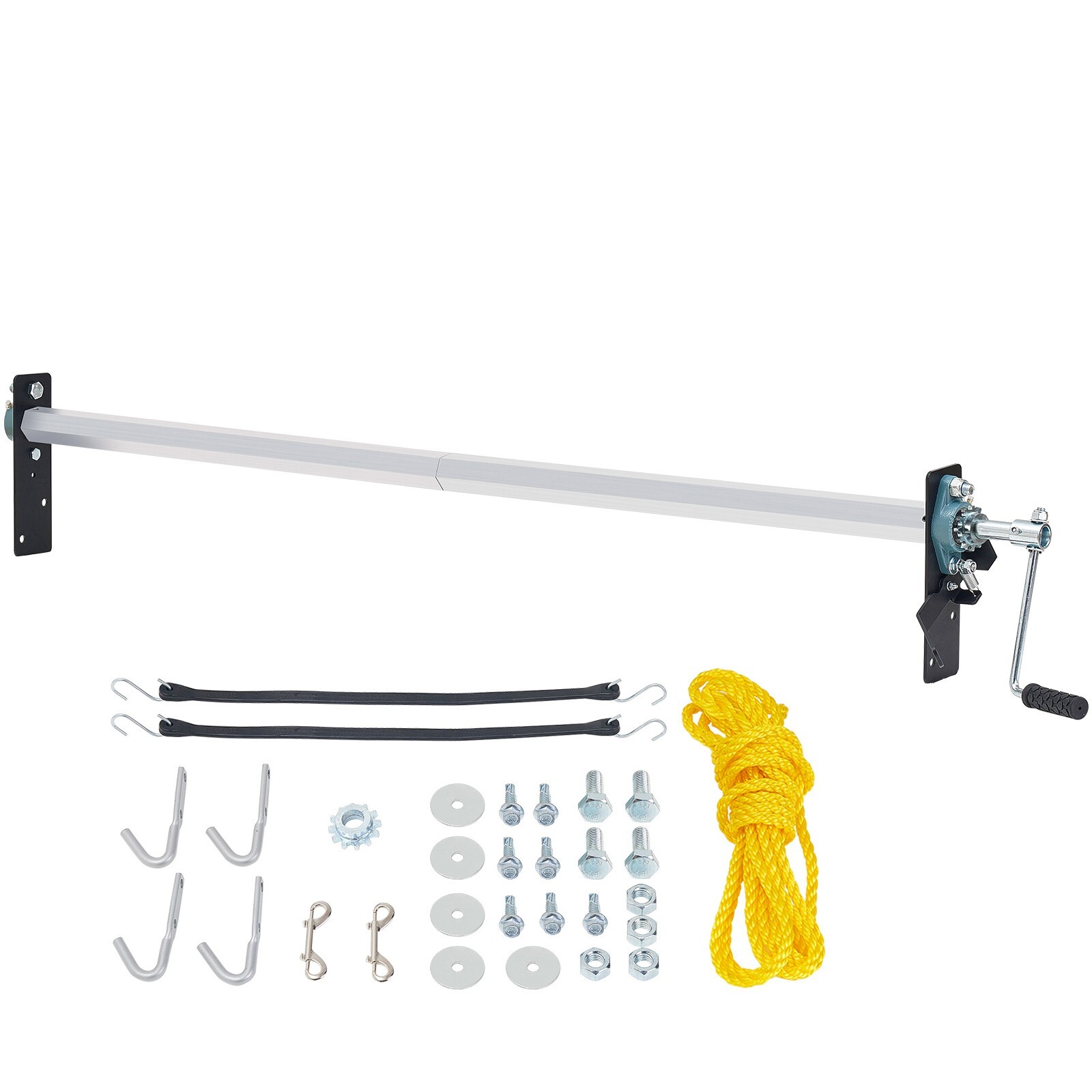 Dump Truck Trailer Hand Crank Manual Pull Tarp Roller Kit 64" to 104" Wide