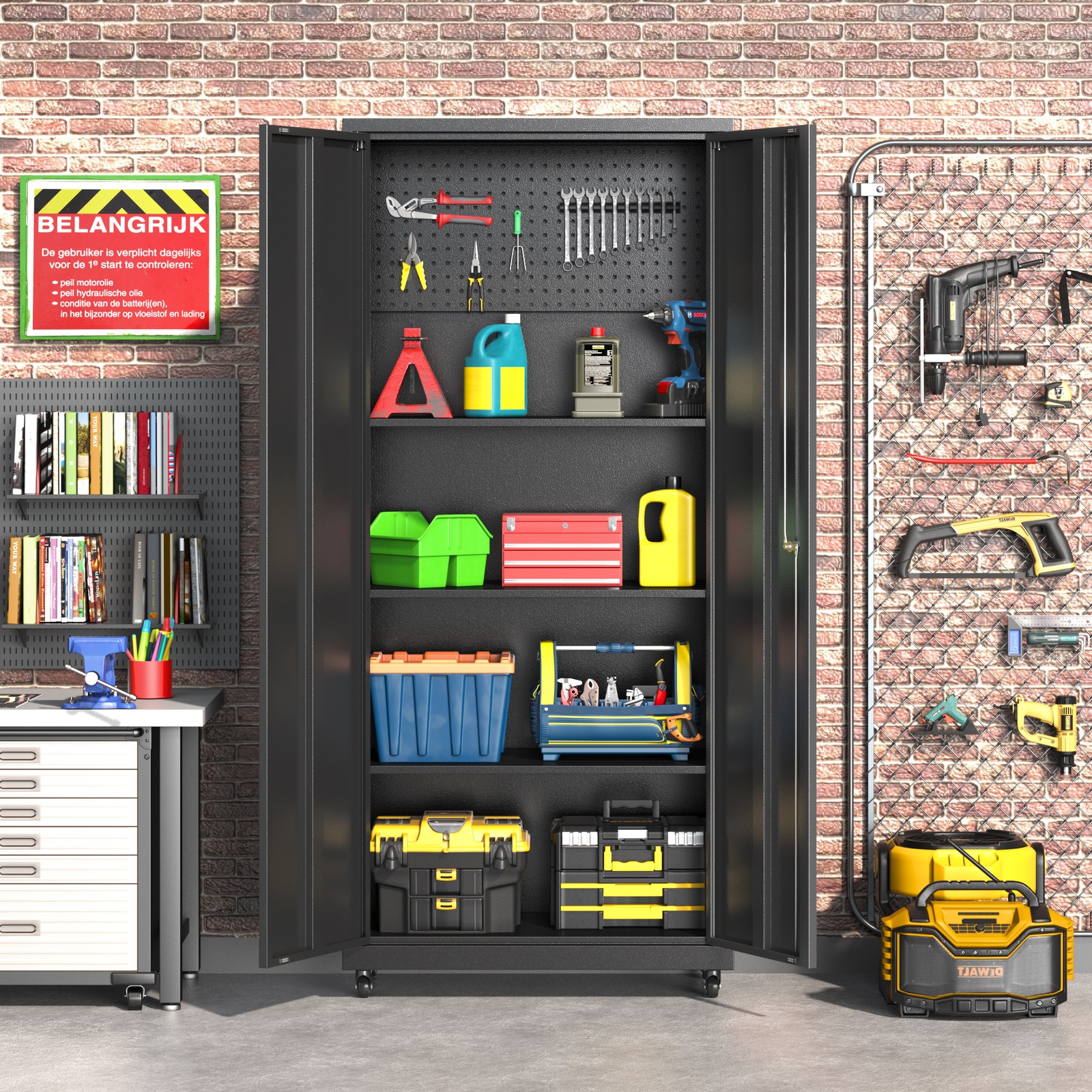 Metal Garage Cabinet Workshop Garage Cabinets Storage Cabinet Tool Boxs Set