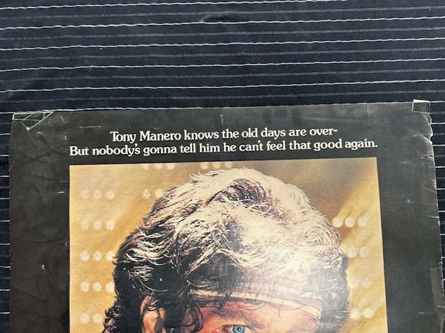 JOHN TRAVOLTA STAYING ALIVE POSTER RARE 1983 DAMAGED 17''x24''