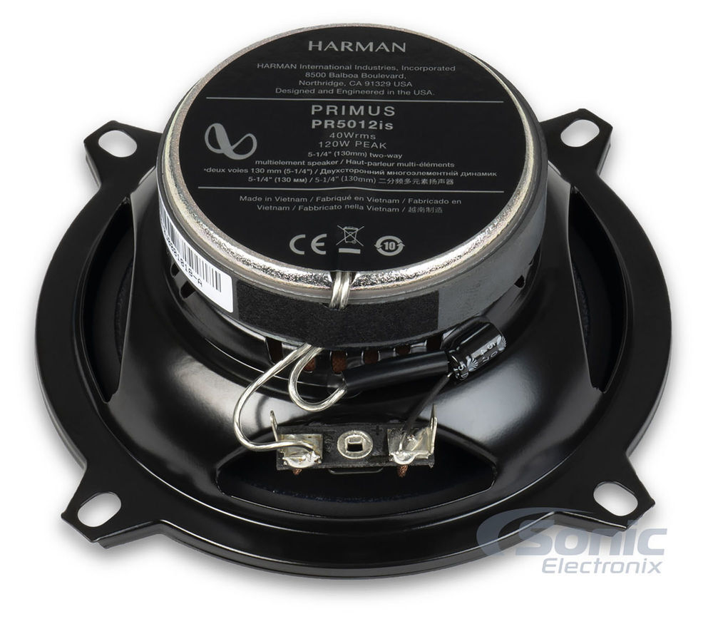 Infinity Primus PR5012IS 80W RMS 5.25" 2-Way Coaxial Car Speakers