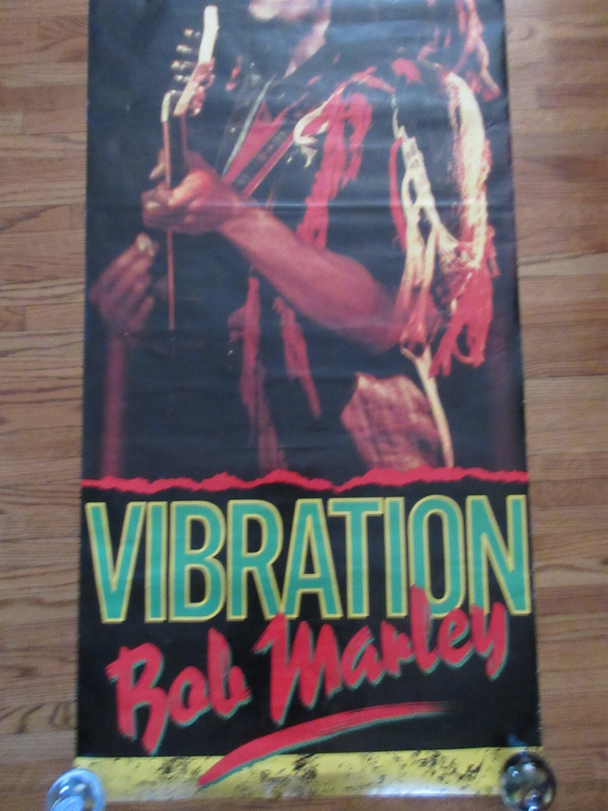 Vintage 1988 Bob Marley Positive Vibration Large Door Poster BL180 Reggae 26x75"