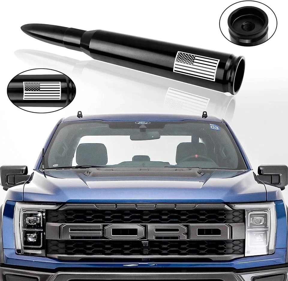 Antena de bala para camioneta auto carro Con adaptador Universal Radio Car SUV