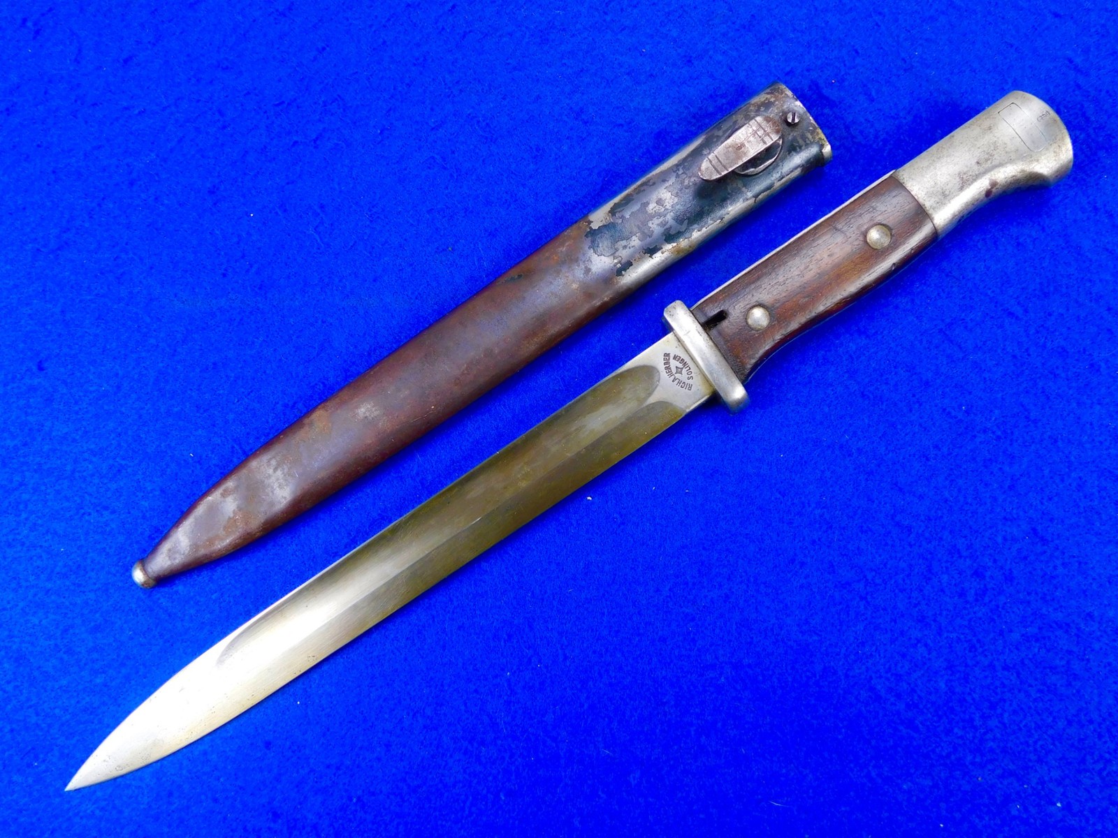 German Germany WW1 Mauser K98 Regimental Marked Bayonet Knife w/ Scabbard