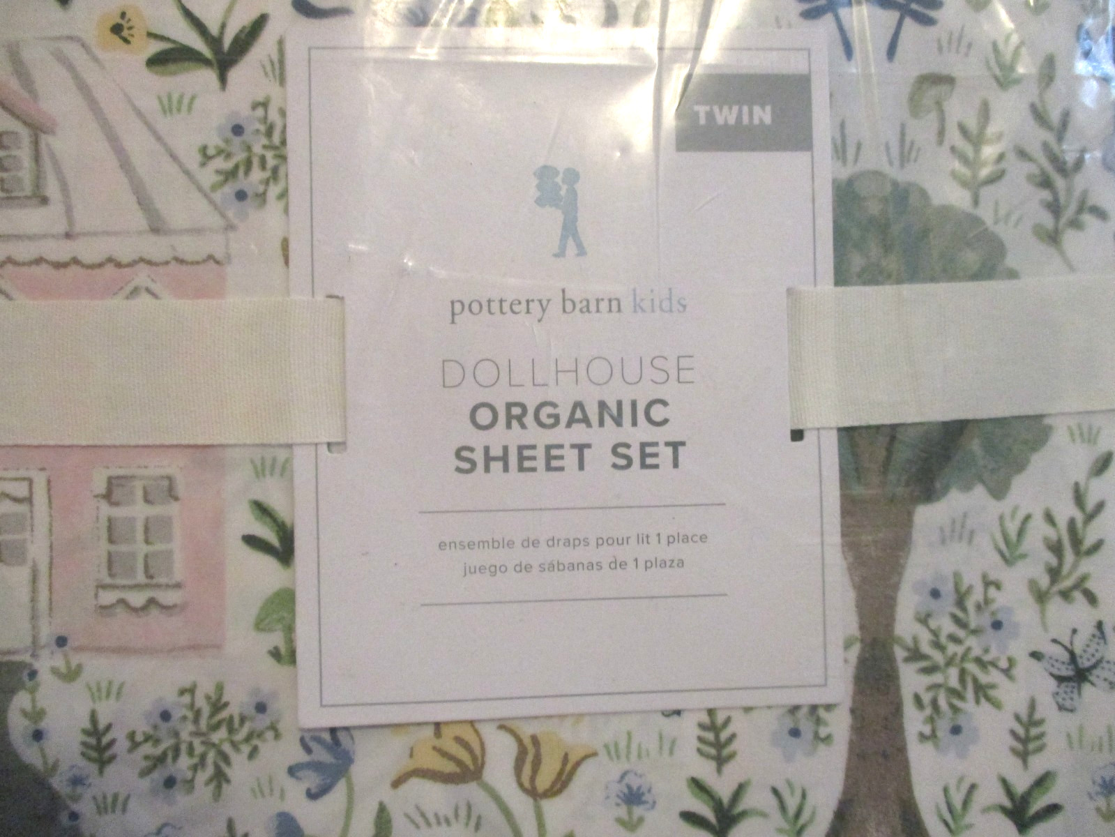 Pottery Barn Dollhouse Organic Sheet Set Twin