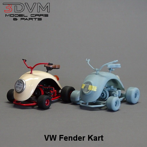 1:25-1:24 Scale Resin VW Fender Kart Model Kit, Un-assembled