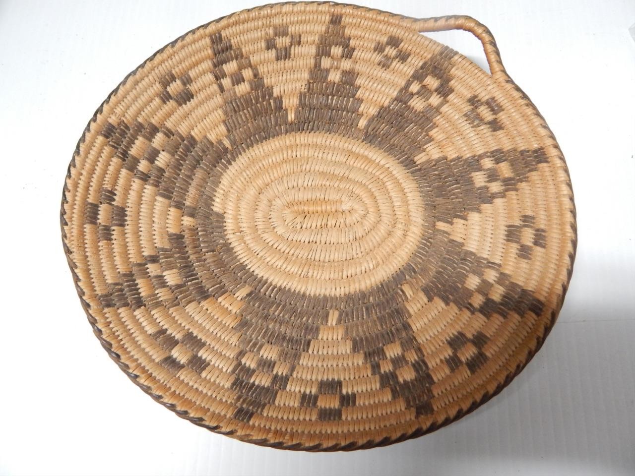 ANTIQUE VINTAGE PIMA INDIAN BASKET - ARIZONA - CLEAN + PRISTINE - BUY IT NOW !