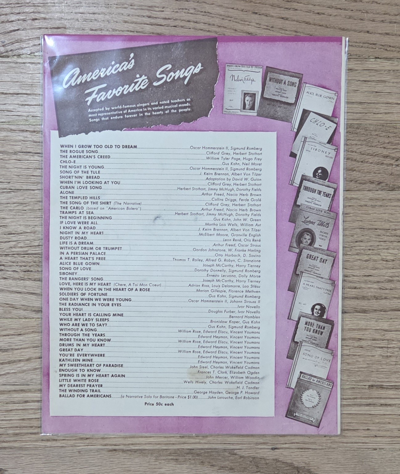 (4) Vintage Judy Garland Music Sheets Lot