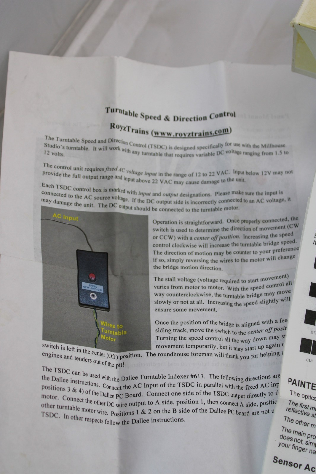 Millhouse River Studio Turntable - Dalee Electronics Indexer - 17 1/2" HO/N ?