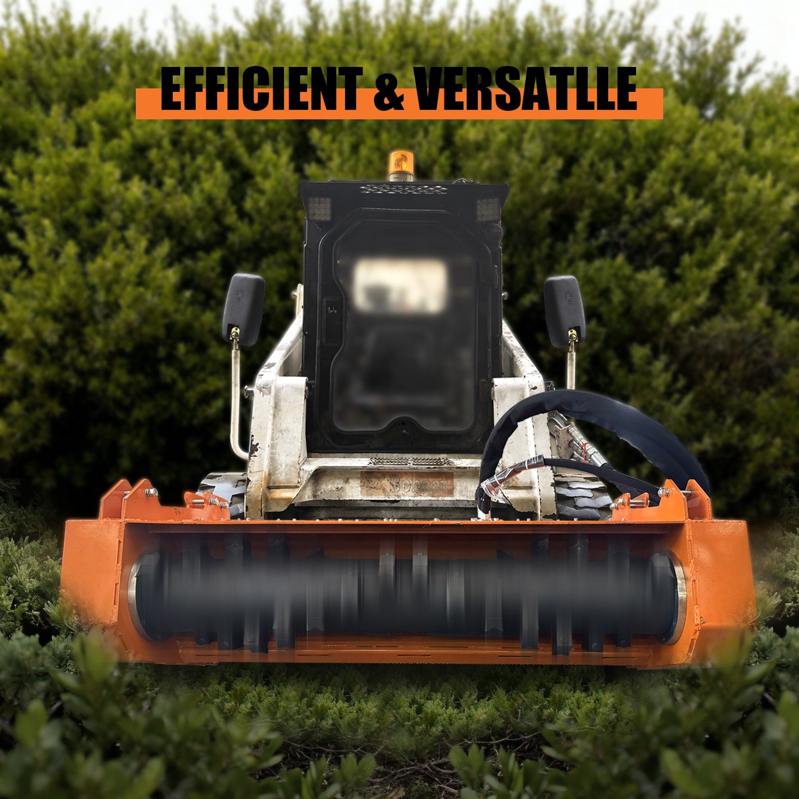 Wolverine 60'' Drum Mulcher Forestry Mulcher attachment for Bobcat skid steer