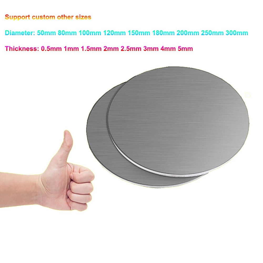1pc 304 Stainless Steel Round Plate Circular Sheet Disc Disk Thickness 0.5-5mm