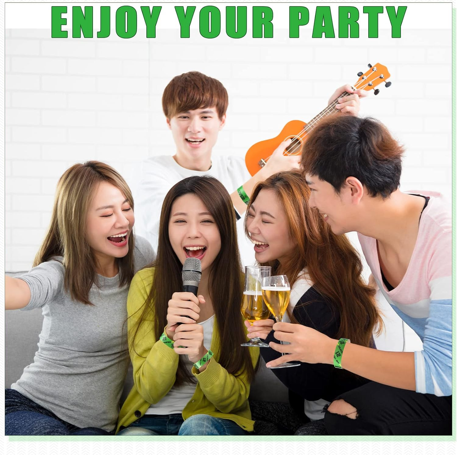 600 Pack Over 21 Age Verified Wristbands for Events with Security Number, Waterp