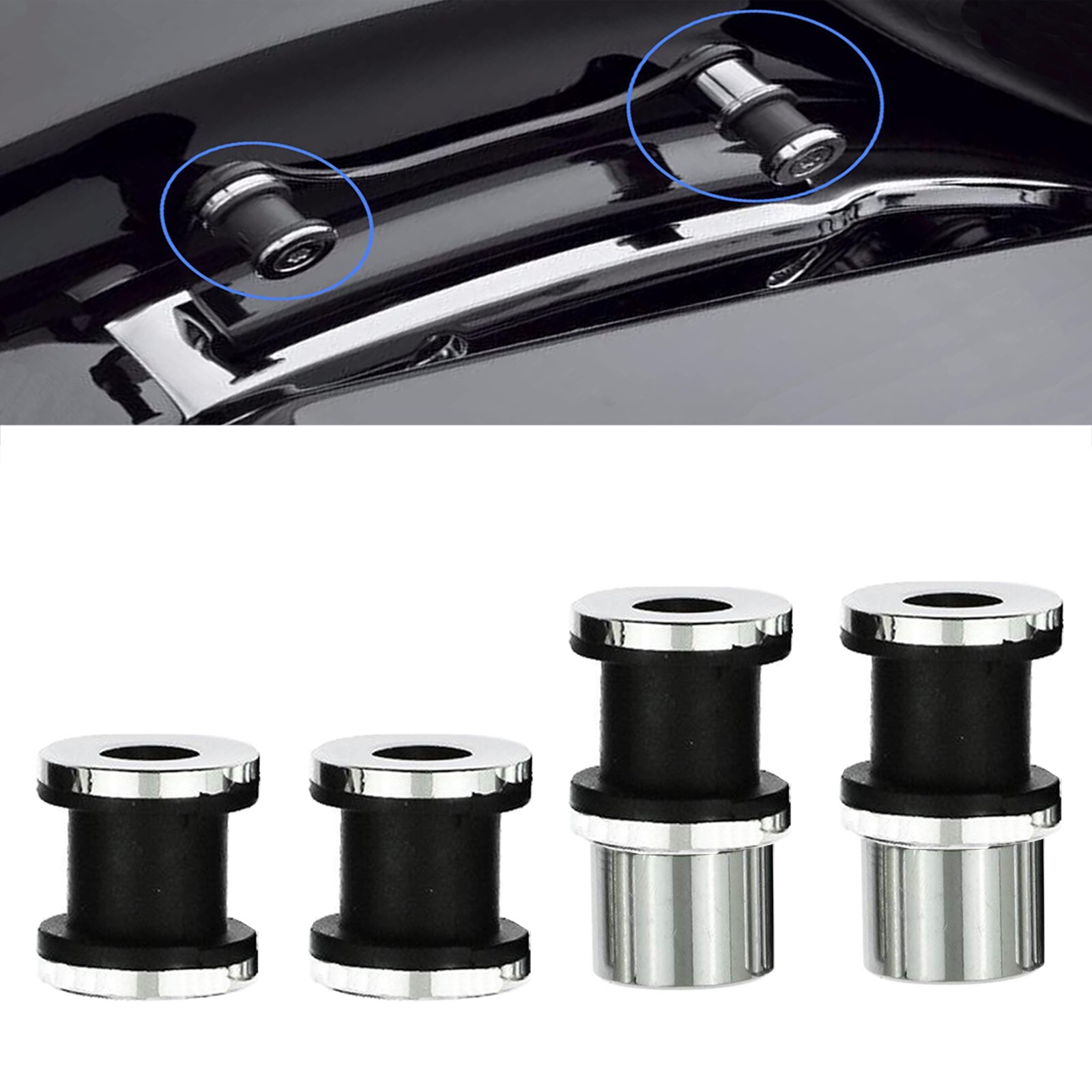 Quick Release Sissy Bar Luggage Rack Docking Hardware Kit for Harley Touring 09+