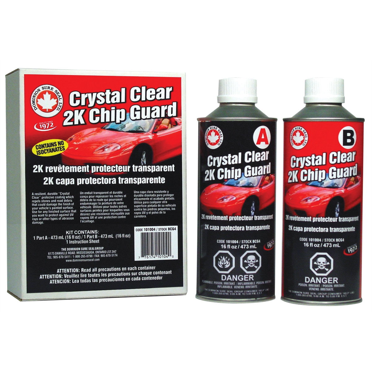 Dominion Sure Seal 101004 Crystal Clear 2K Chip Guard, 32 fl-oz, Liquid