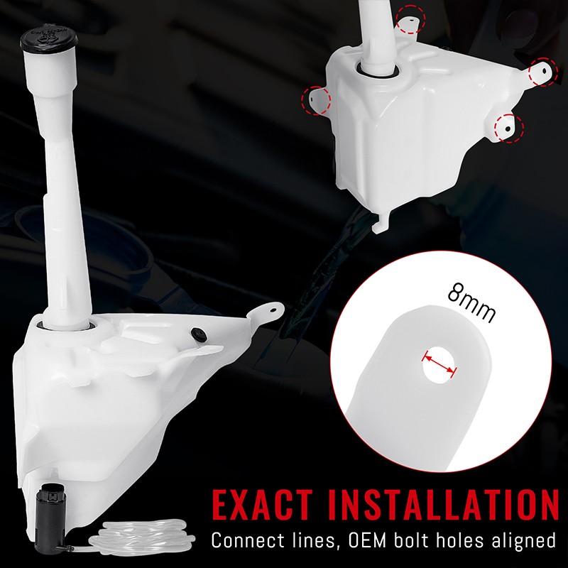 8531504050 For Tacoma 1995-2004 Windshield Washer Reservoir Tank W/ Motor+Pump