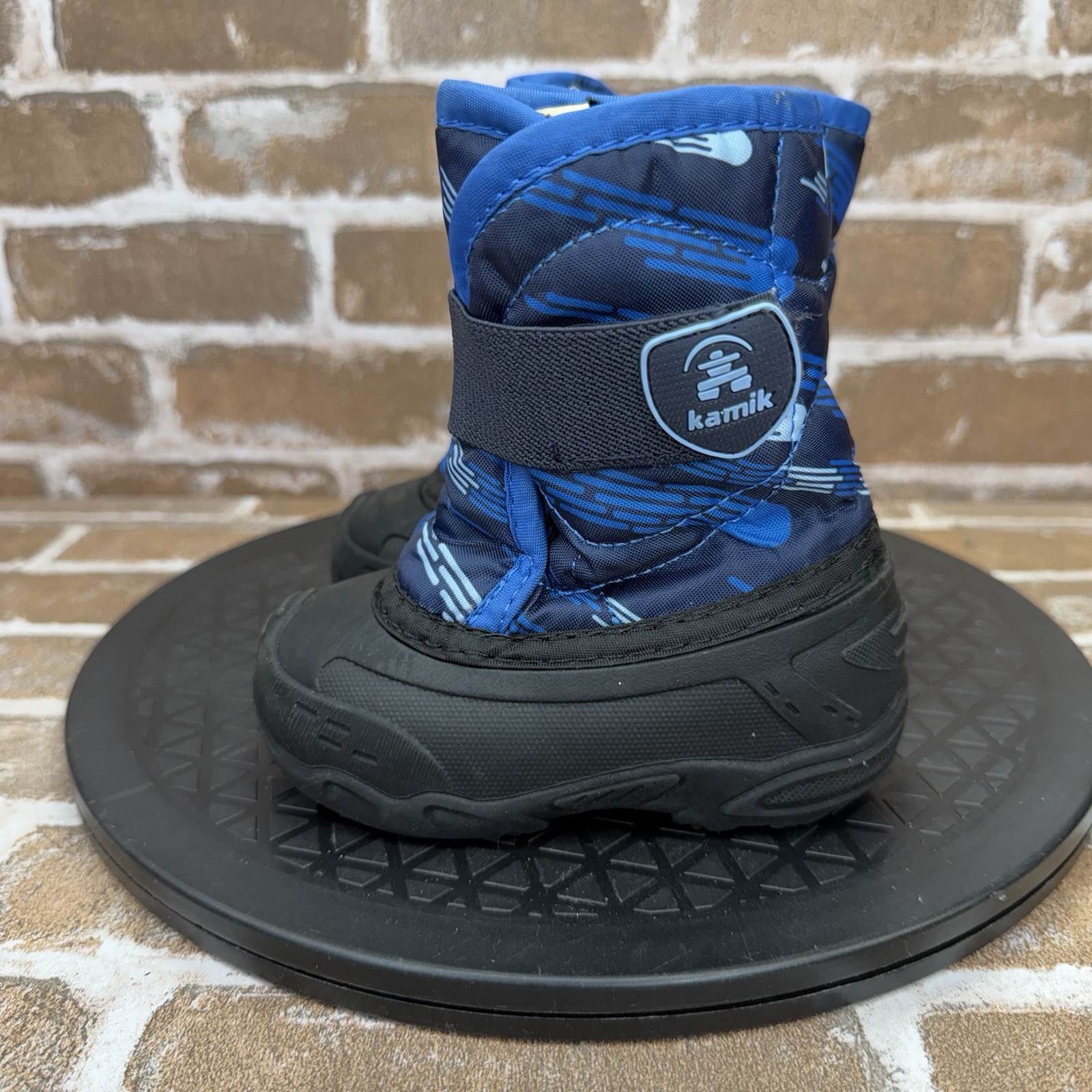 Kamik Snowybug 2 Winter Fleece Lined Snow Boots Blue Navy Toddler Boys Size 5