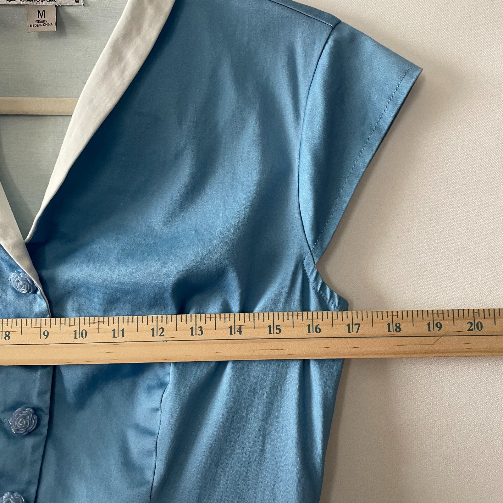 Disney Parks Womens Blue The Dress Shop Beauty Beast Belle Village Dress Size M