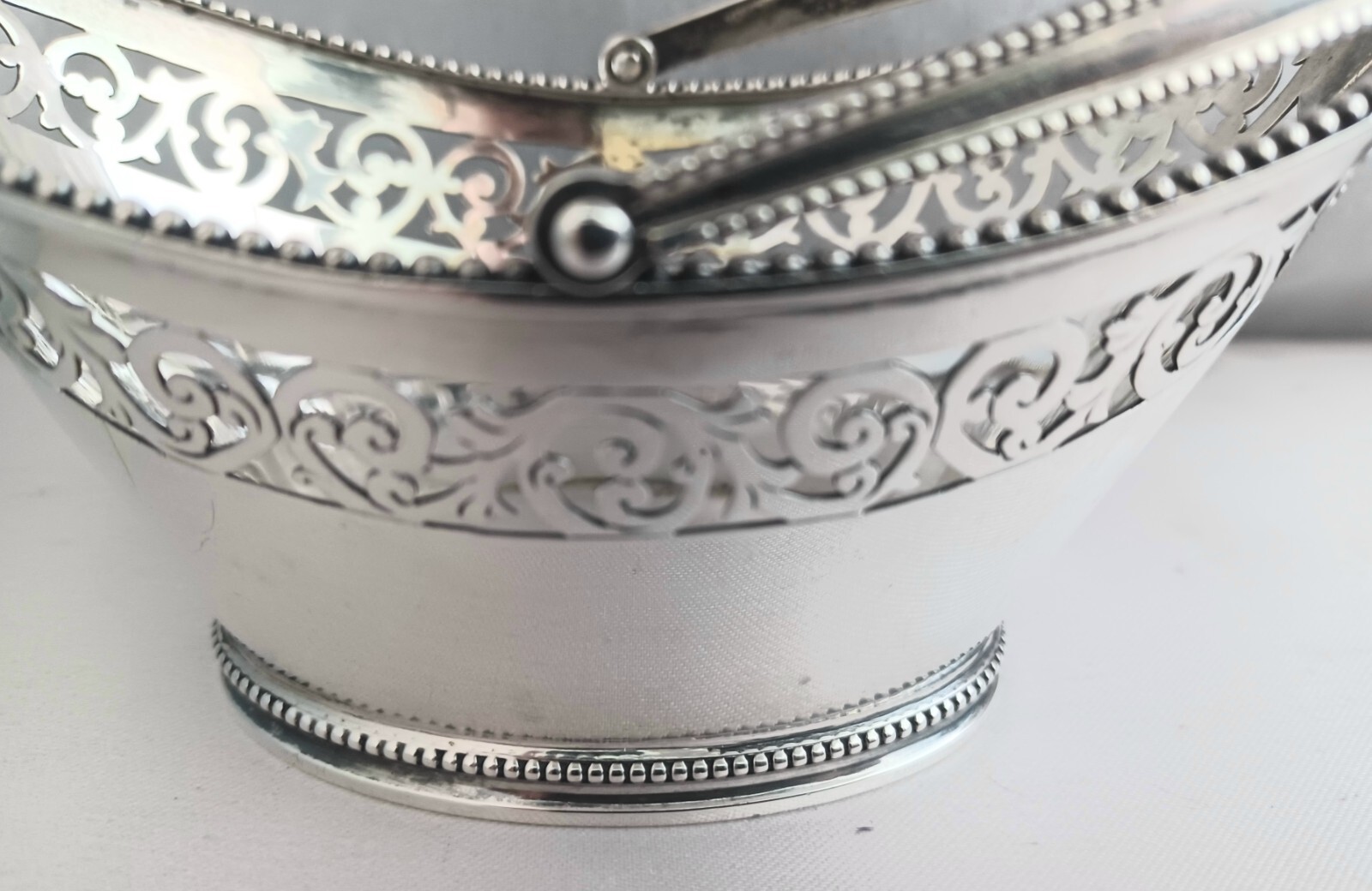 Dominick & Haff Sterling Pierced Beaded Sugar? Basket