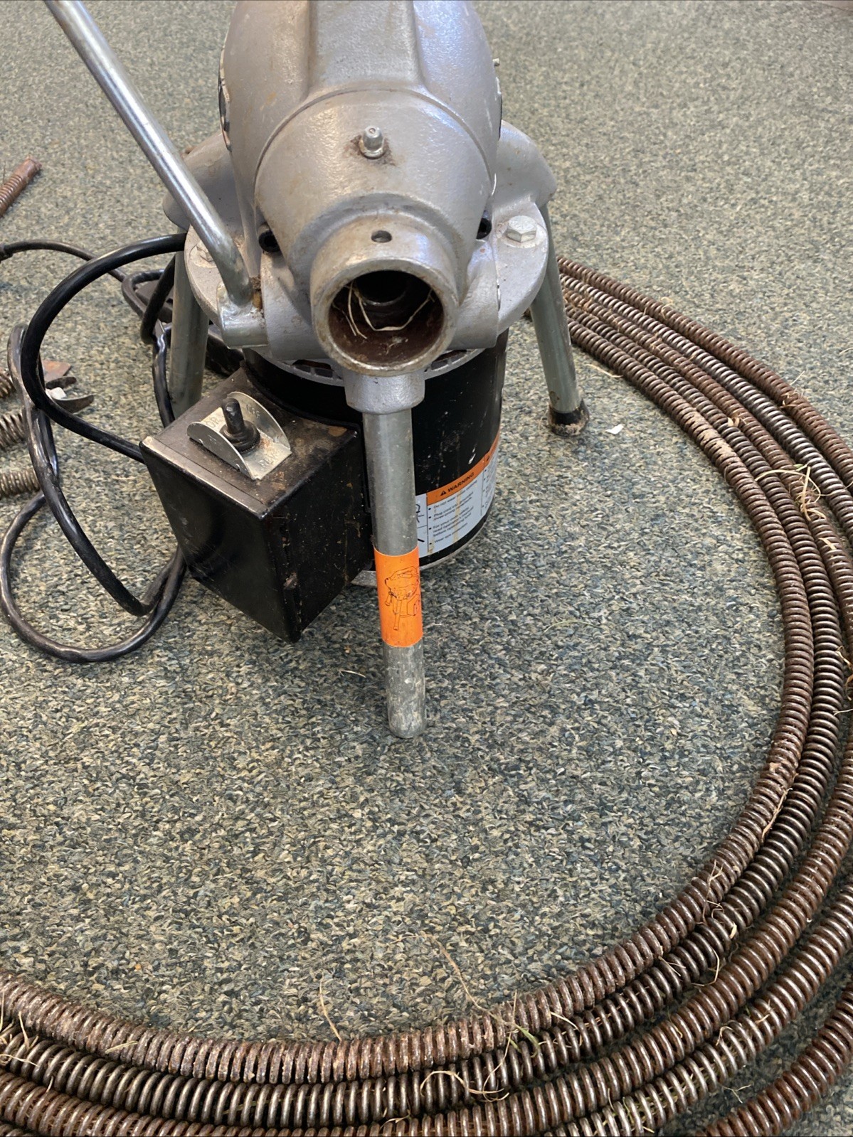 RIDGID K-50 Sectional Drain Cleaning Machine 110V w/Cable and Auger Bits TESTED