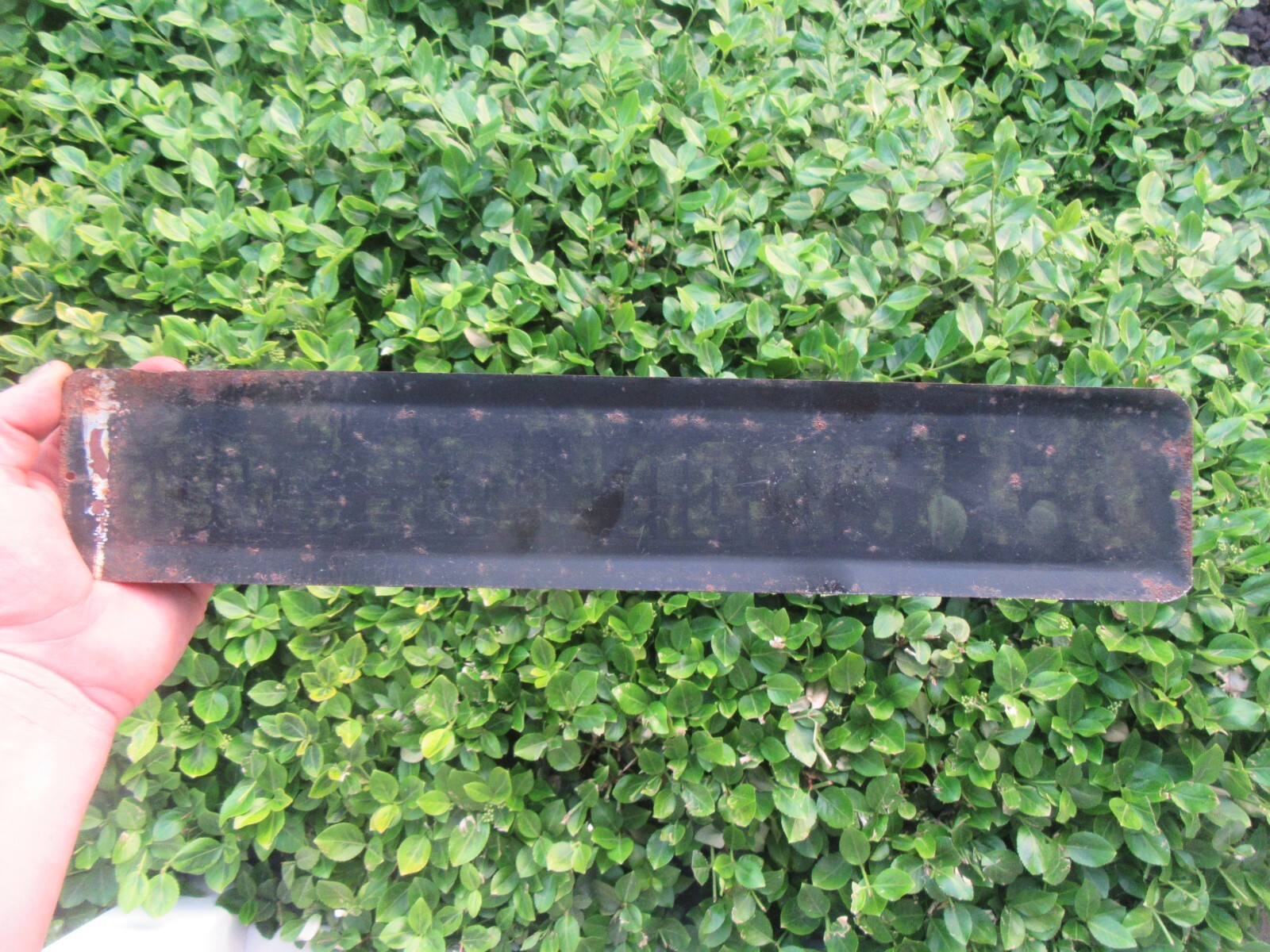 Vintage 1940's B-1 Lemon Lime Soda Tin Metal Door Push (16")