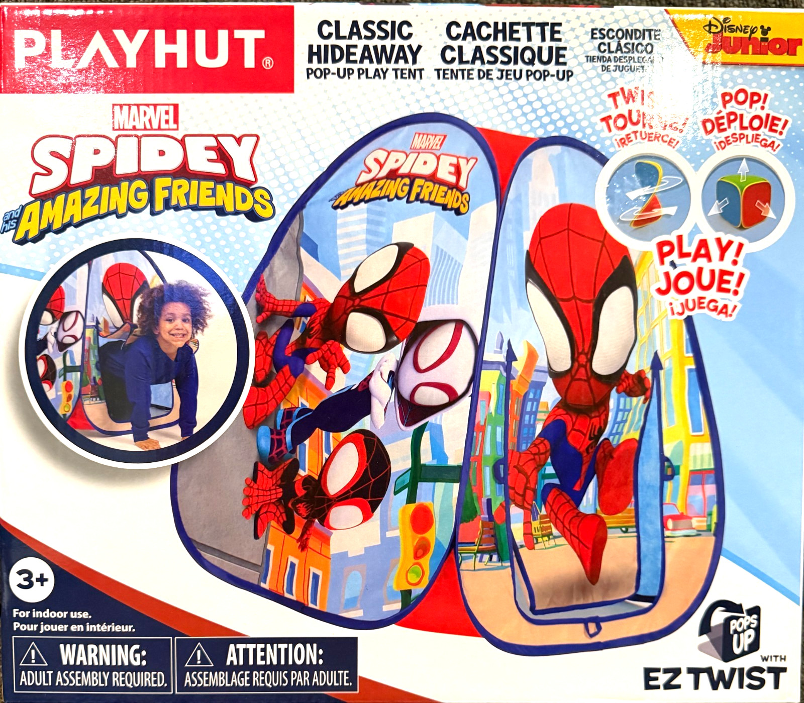 Marvel Spidey and his Amazing Friends Classic Hideaway Pop-Up Play Tent PLAYHUT