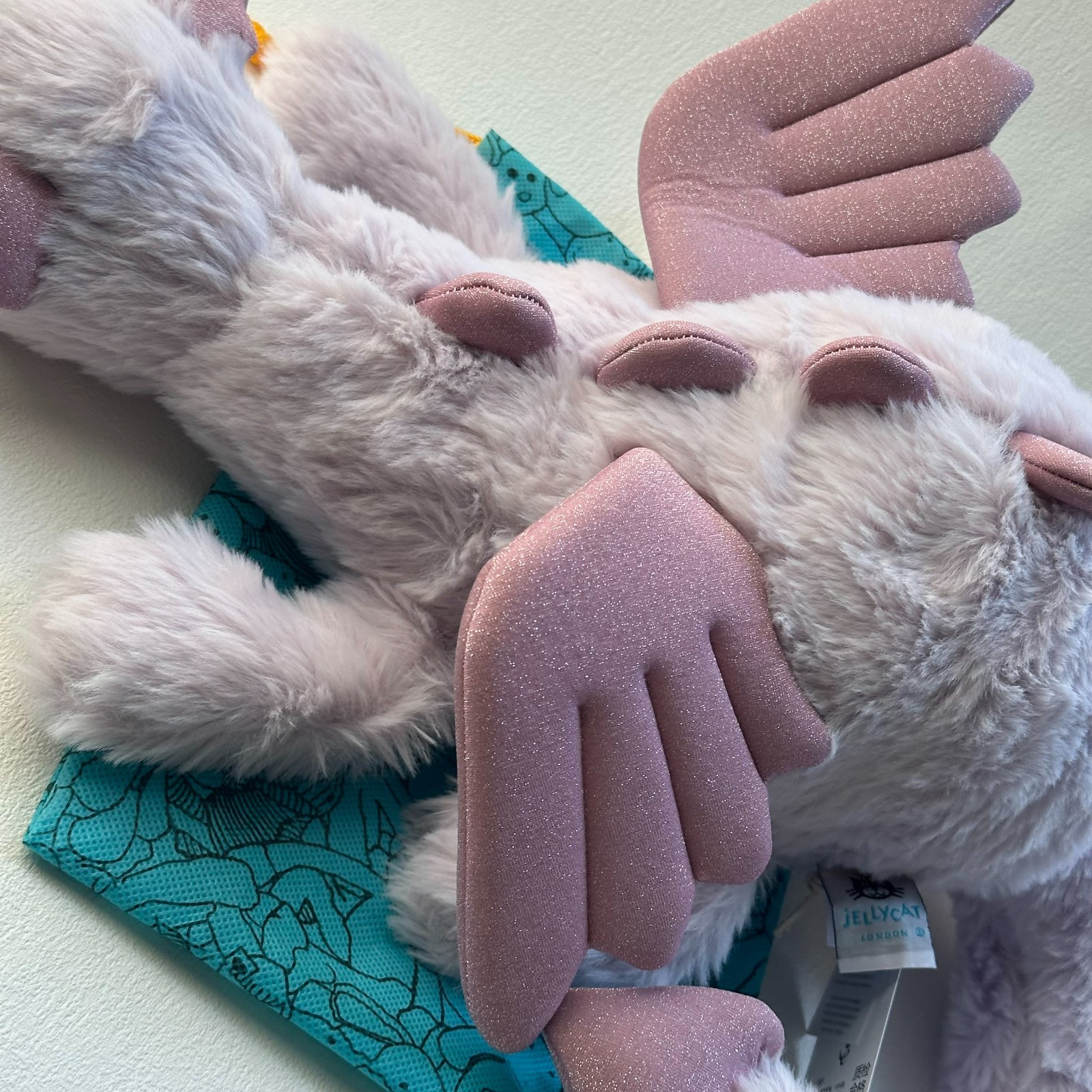 Jellycat Plush Lavender Dragon Purple NWT !