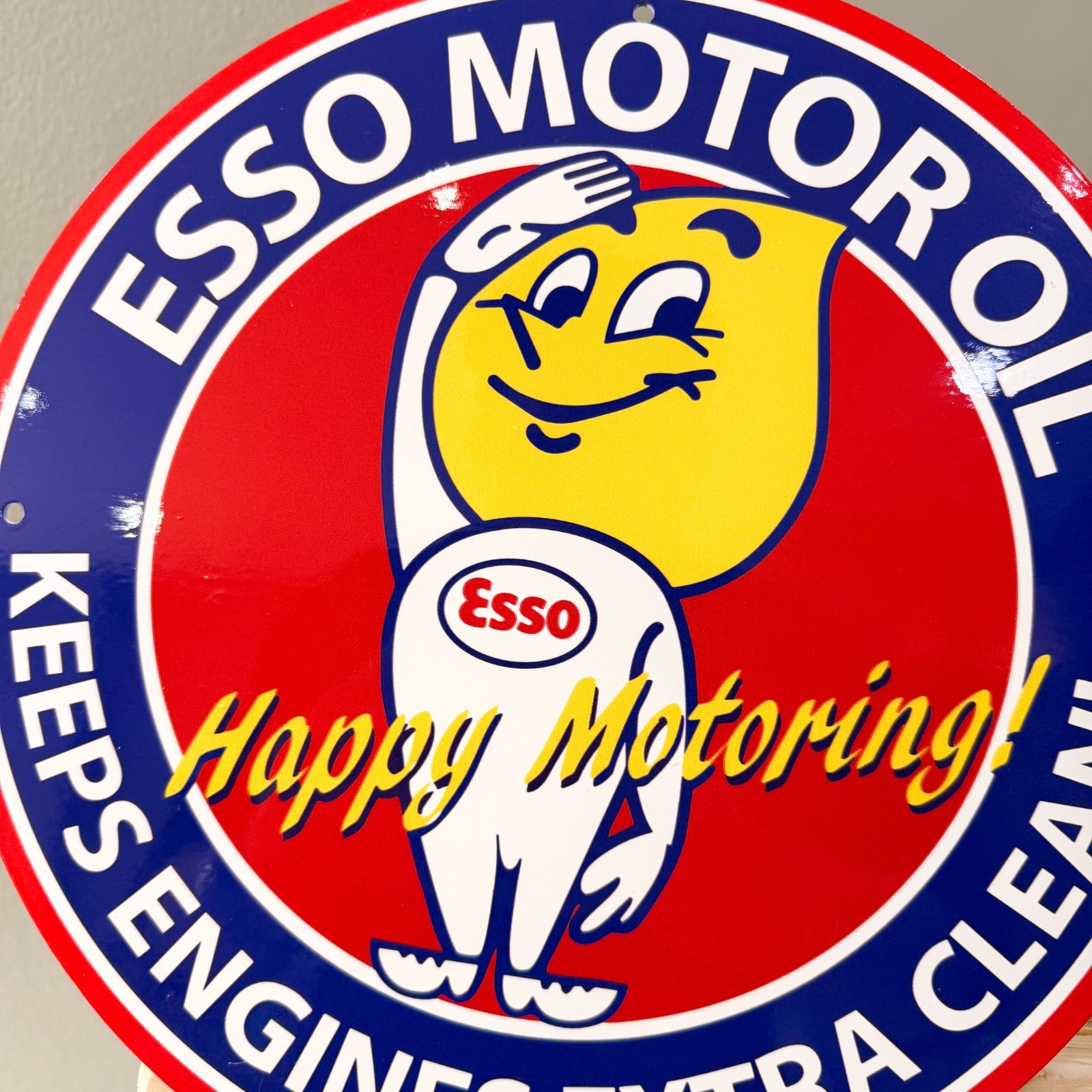 Esso Motor Oil Vintage Metal Sign Set of 3 – 30 cm / 11.8” Petrol Decor
