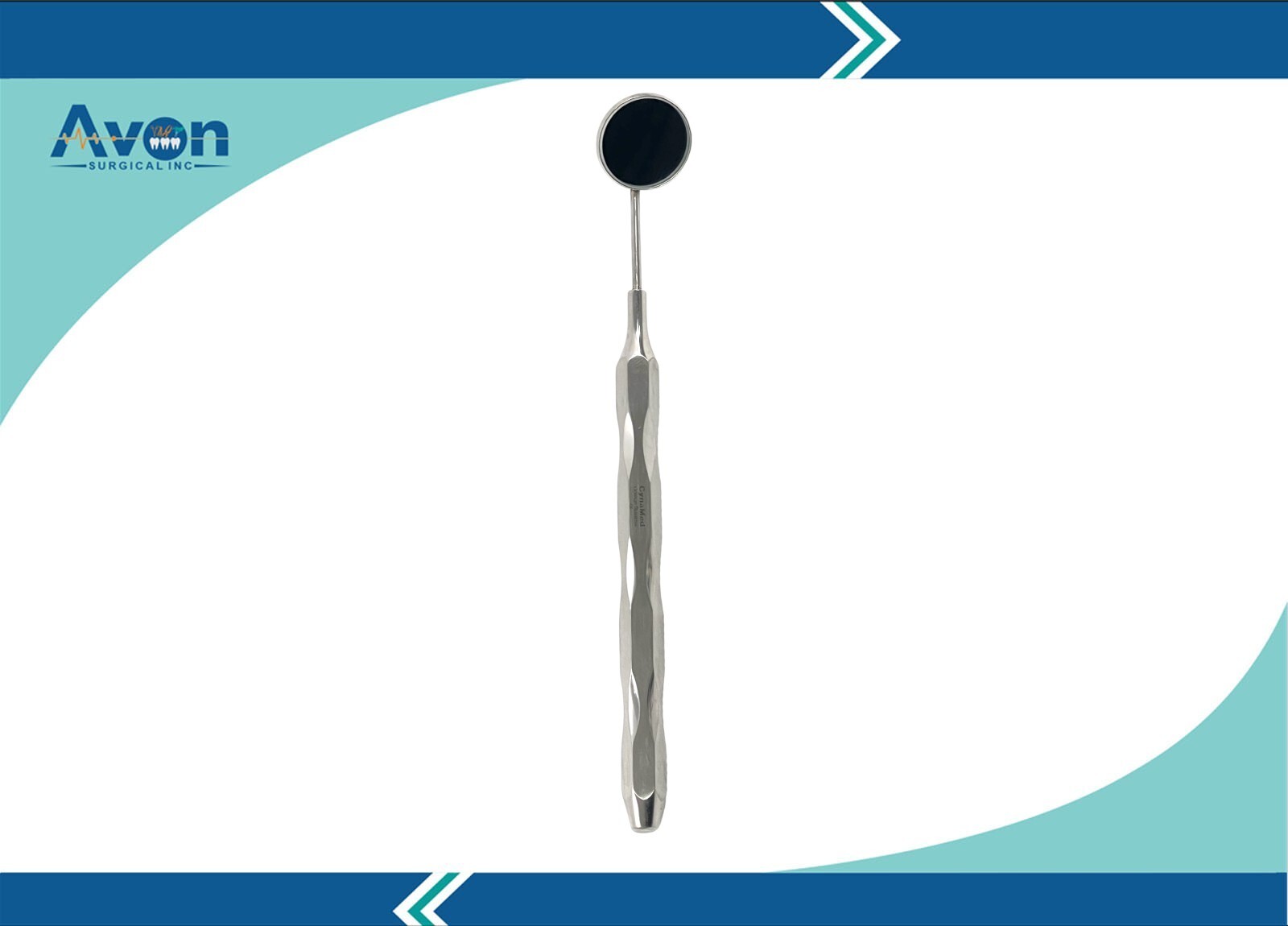 Dental Mouth Mirror with Hollow Handle Silver, Size #5 Lightweight, German Steel