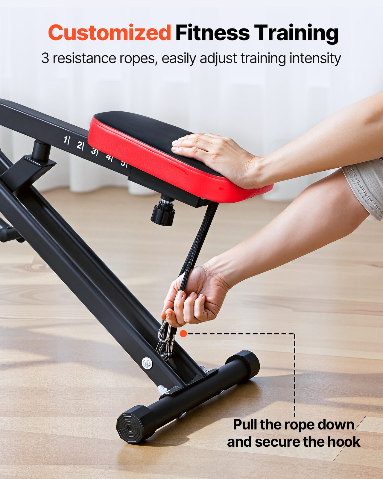 VEVOR Squat Machine with 3 Resistance Bands Glutes Workout Exercise Foldable