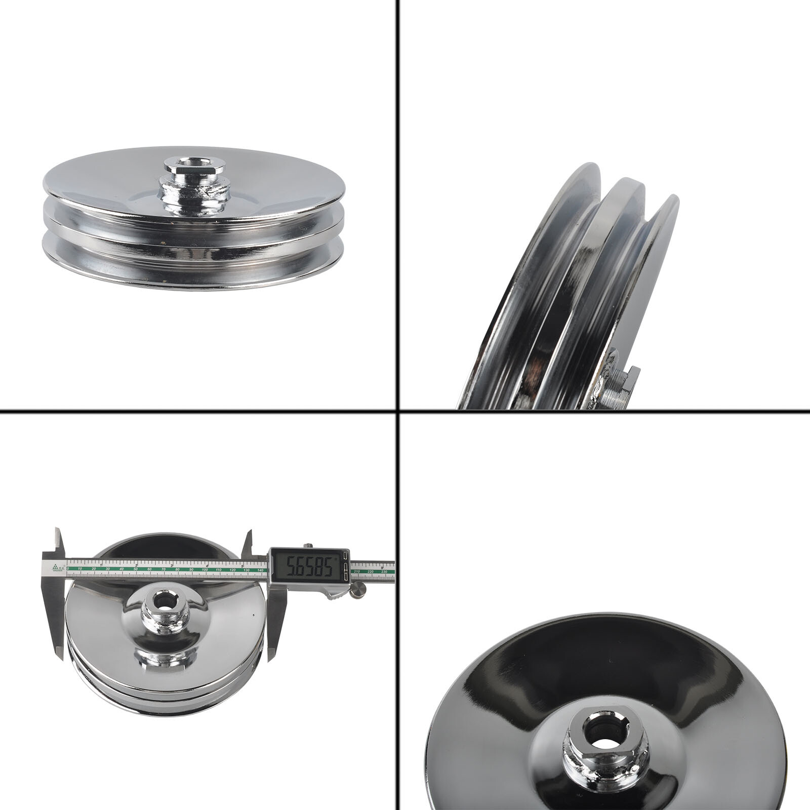 Saginaw Power Steering Pump with Brackers & 2 Groove Pulley Kit V-Belt for Chevy