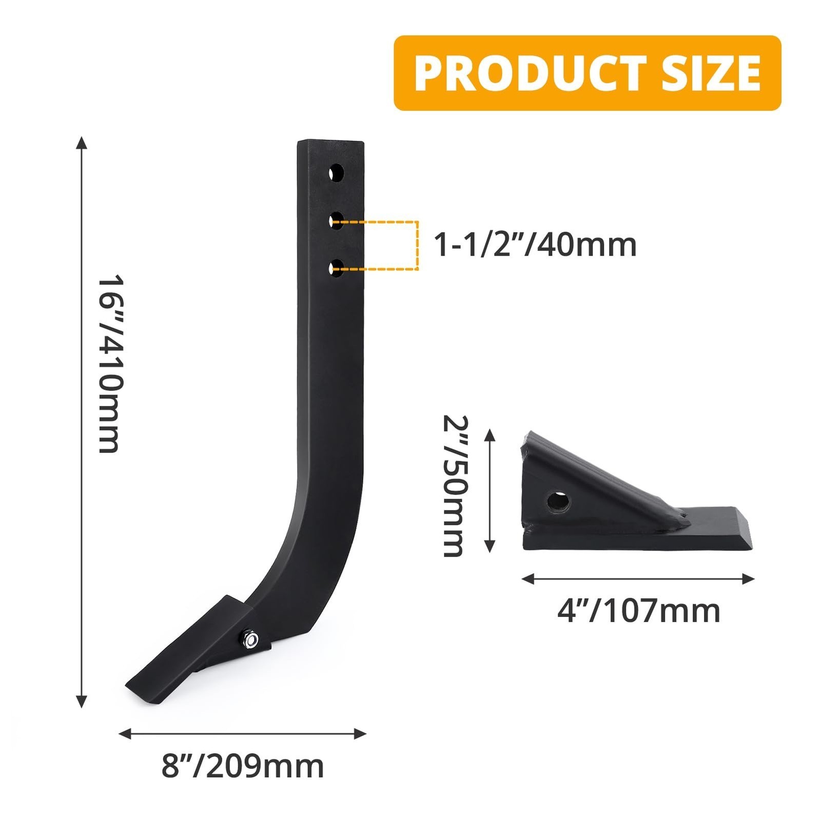 5 Pack 16'' Box Blade Shank Scarifier Shanks Teeth 3 Holes Box Scraper Shank