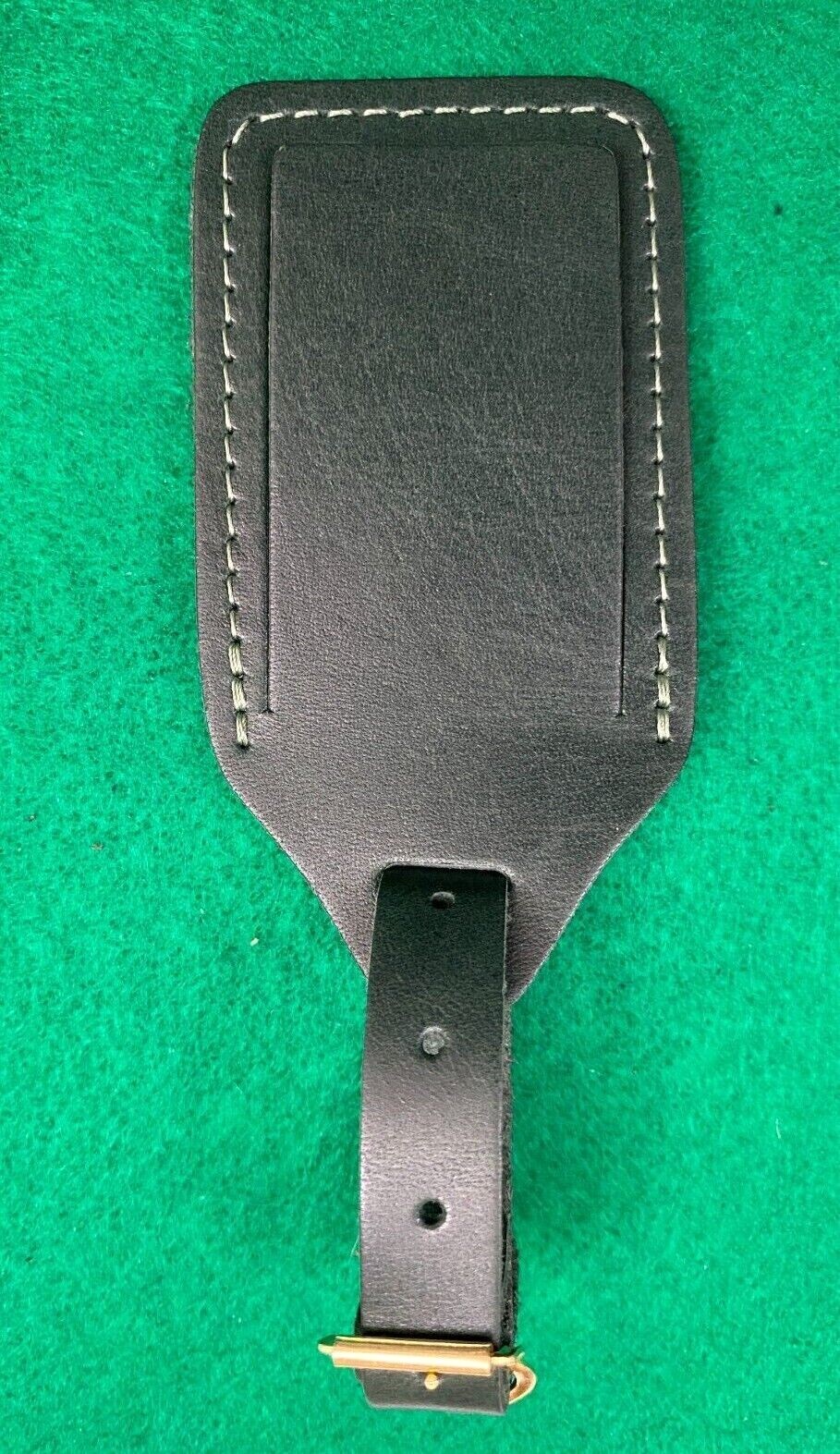 Pure Top Grain Leather Flap ID Luggage Tag Measure 4 L x 2 ⅛ W MADE IN USA