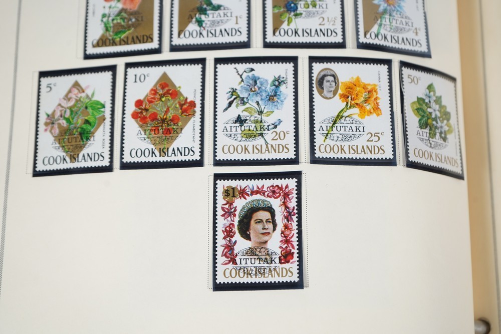 WORLDWIDE A-L 1970s COLLECTION OF 875+ STAMPS MINT & USED STORED IN SCOTT ALBUM