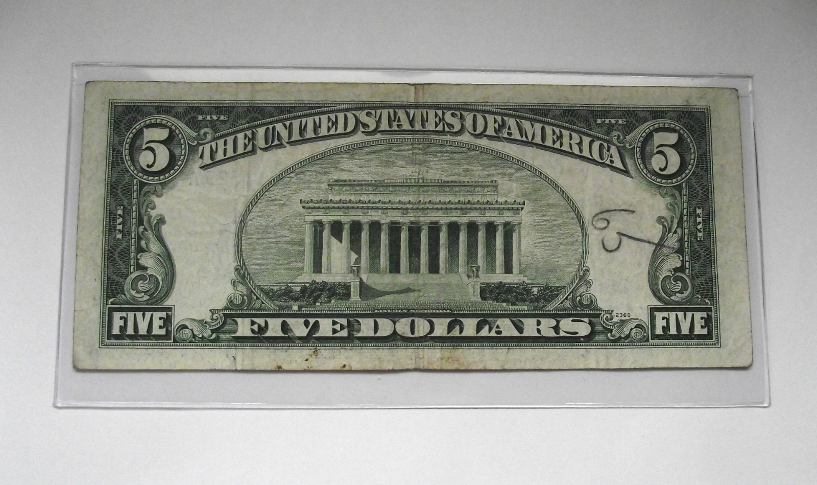 1953-A $5 Silver Certificate Star Note Blue Seal