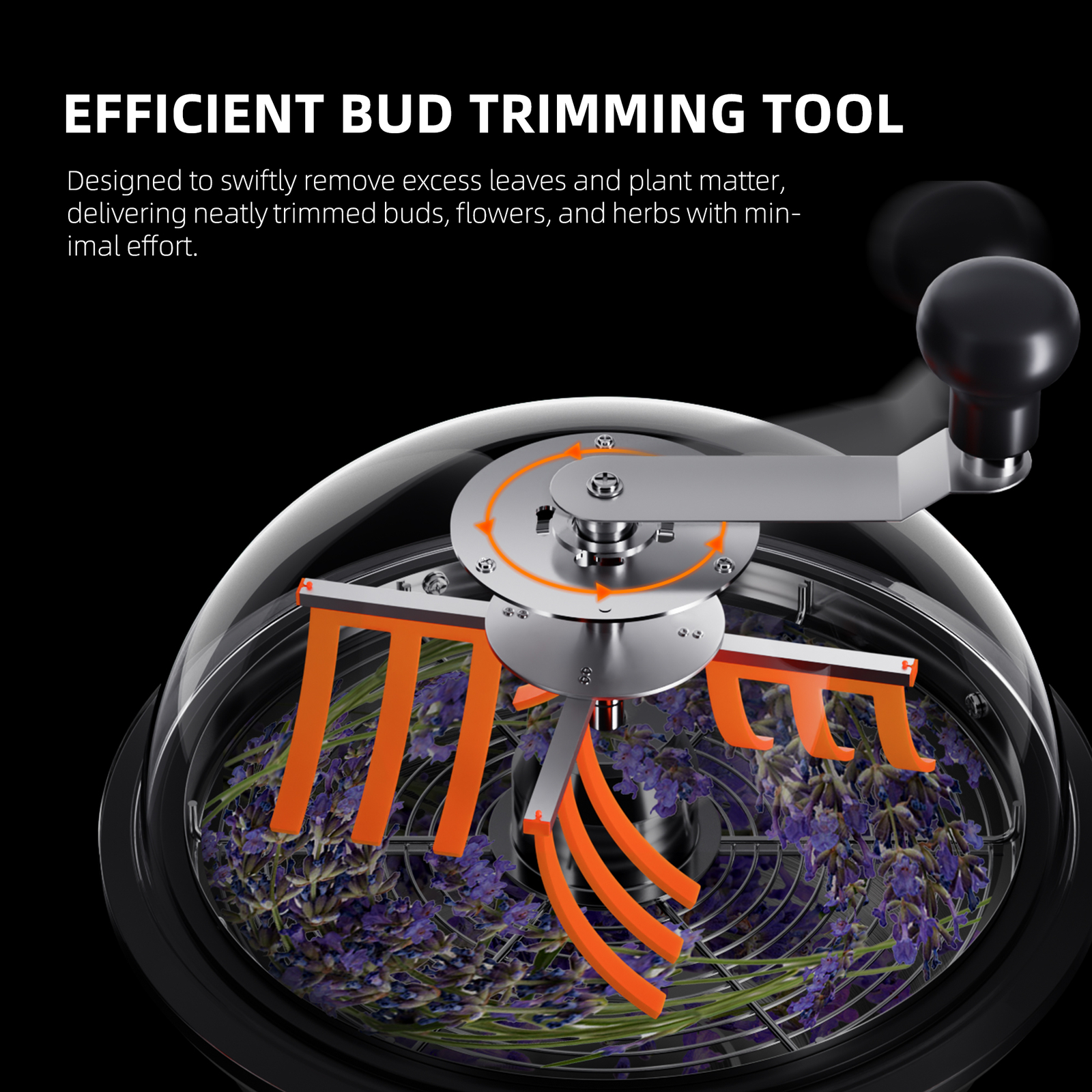 Spider Farmer 13Inch Bud Leaf Bowl Trimmer with Serrated Blades for Hydroponics