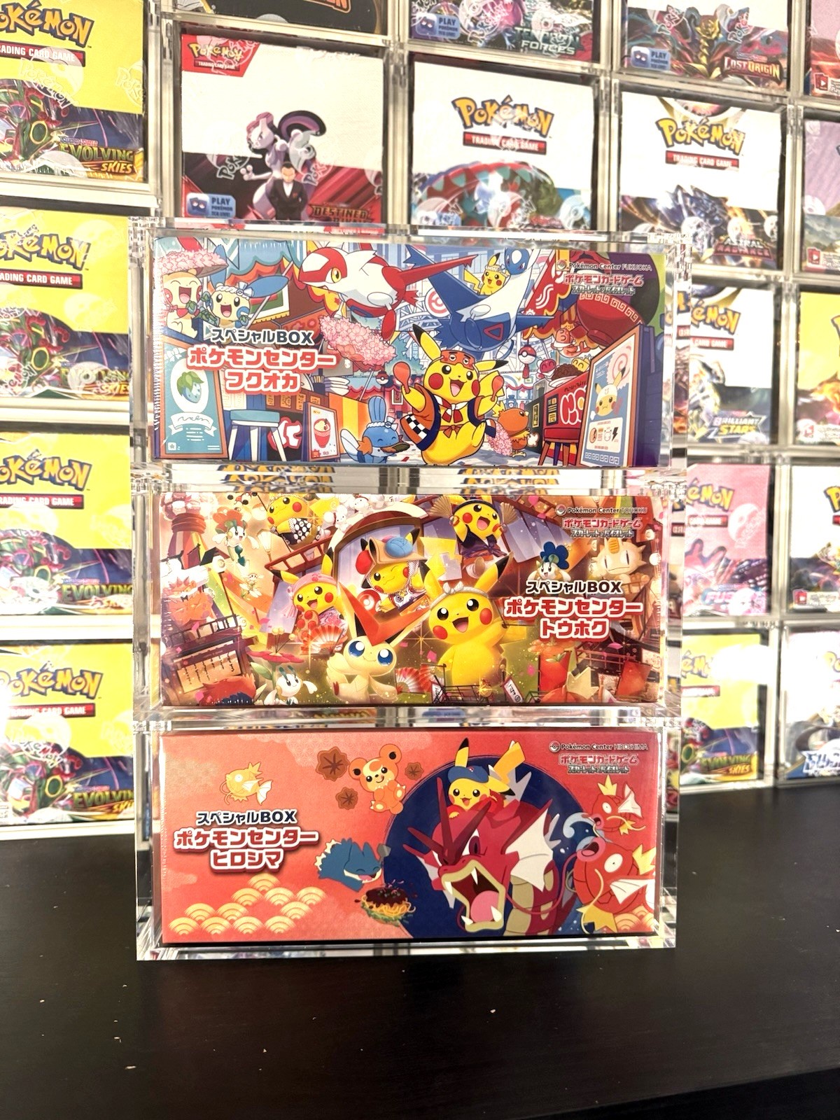 Acrylic Case Pokémon Center Tohoku Hiroshima Fukuoka Special Box Strong Magnets