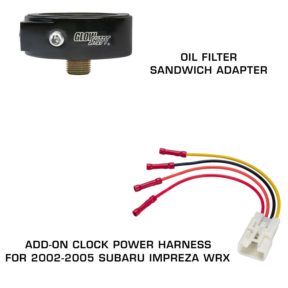 GlowShift Boost Oil Pressure & Oil Temp Gauges + Dash Pod for 02-07 Subaru WRX