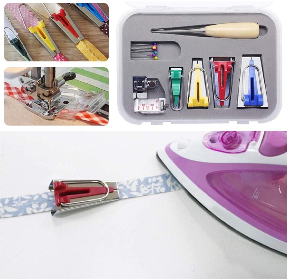 60 Pcs Fabric Bias Binding Tape Maker Kit - Binder Foot, Sewing & Quilting Tools