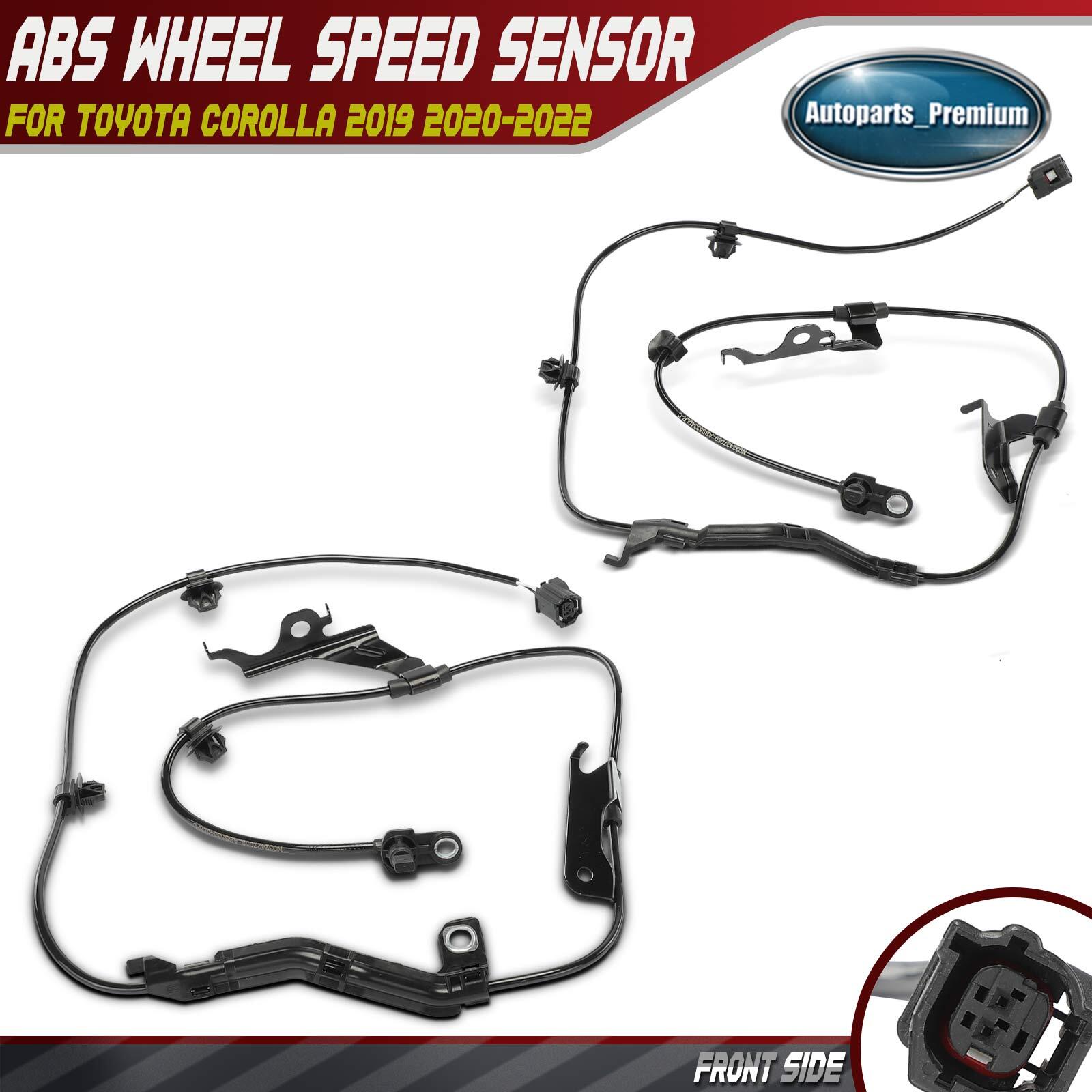 2x Front Driver & Passenger ABS Wheel Speed Sensor for Toyota Corolla 2019-2022