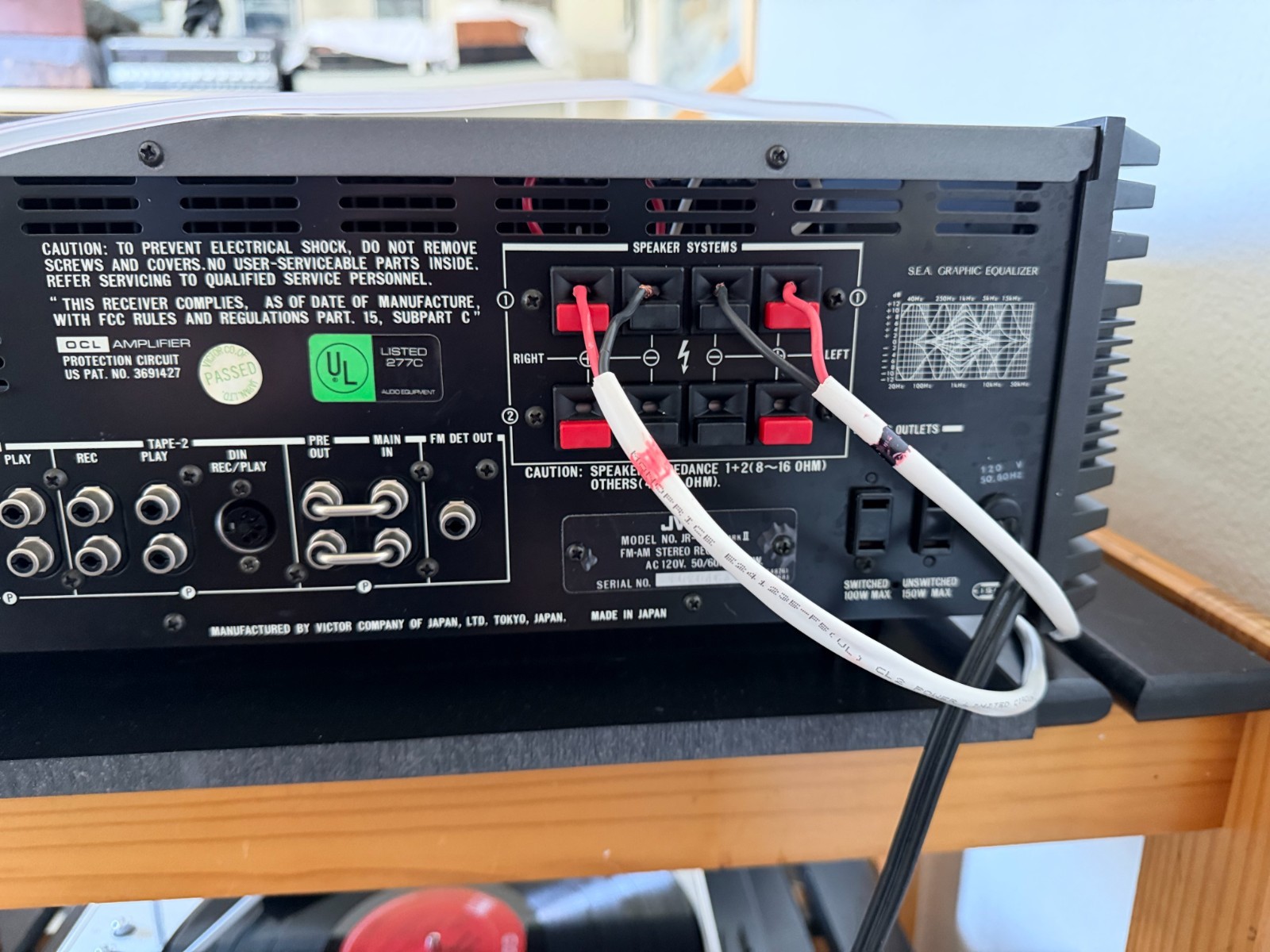 JVC JR-S600 Mark II Vintage Monster Stereo Receiver 120 Watts Per Channel - NICE