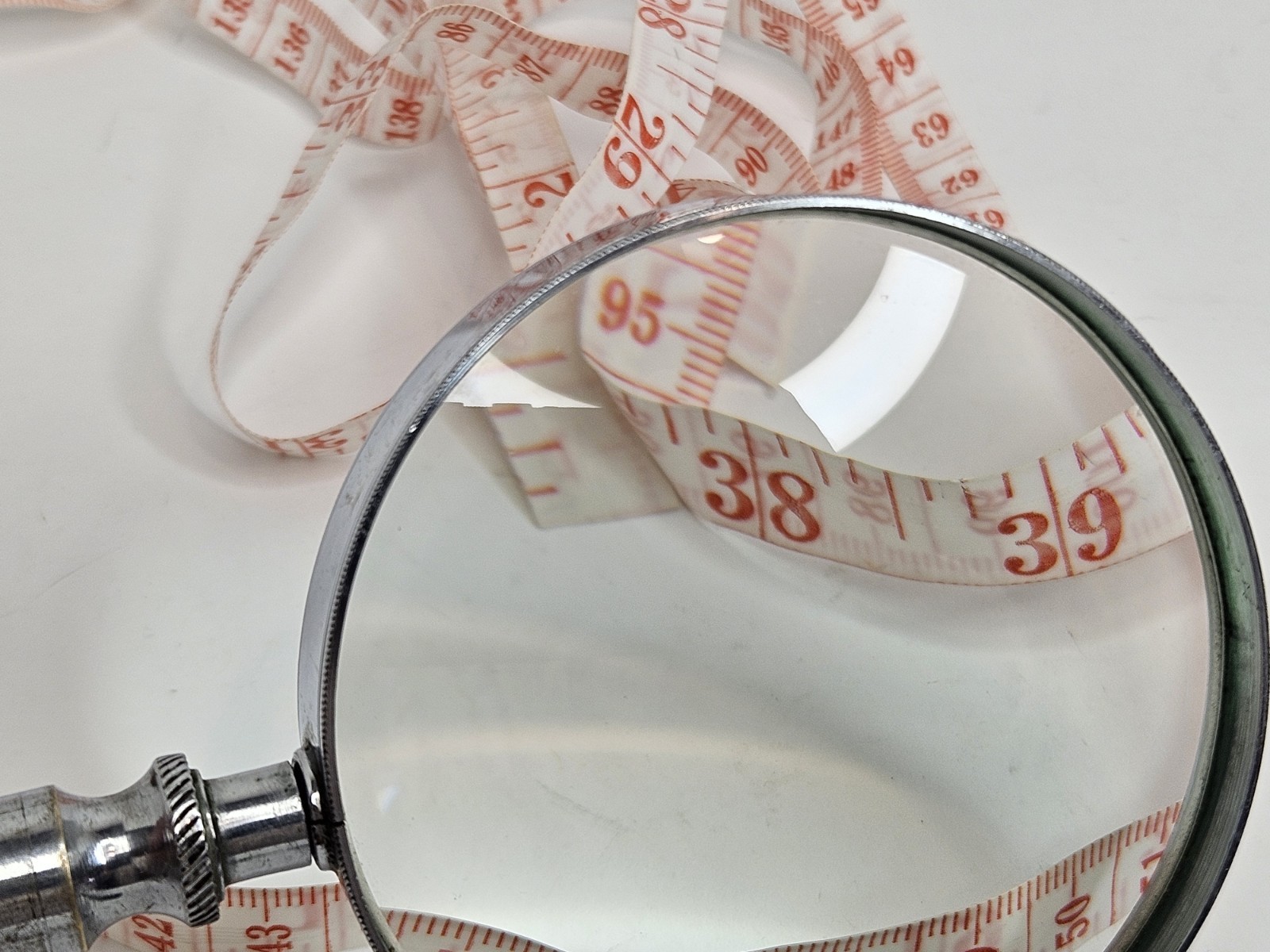 Large Handheld Glass Magnifying Lens Metal Frame Handle Japan