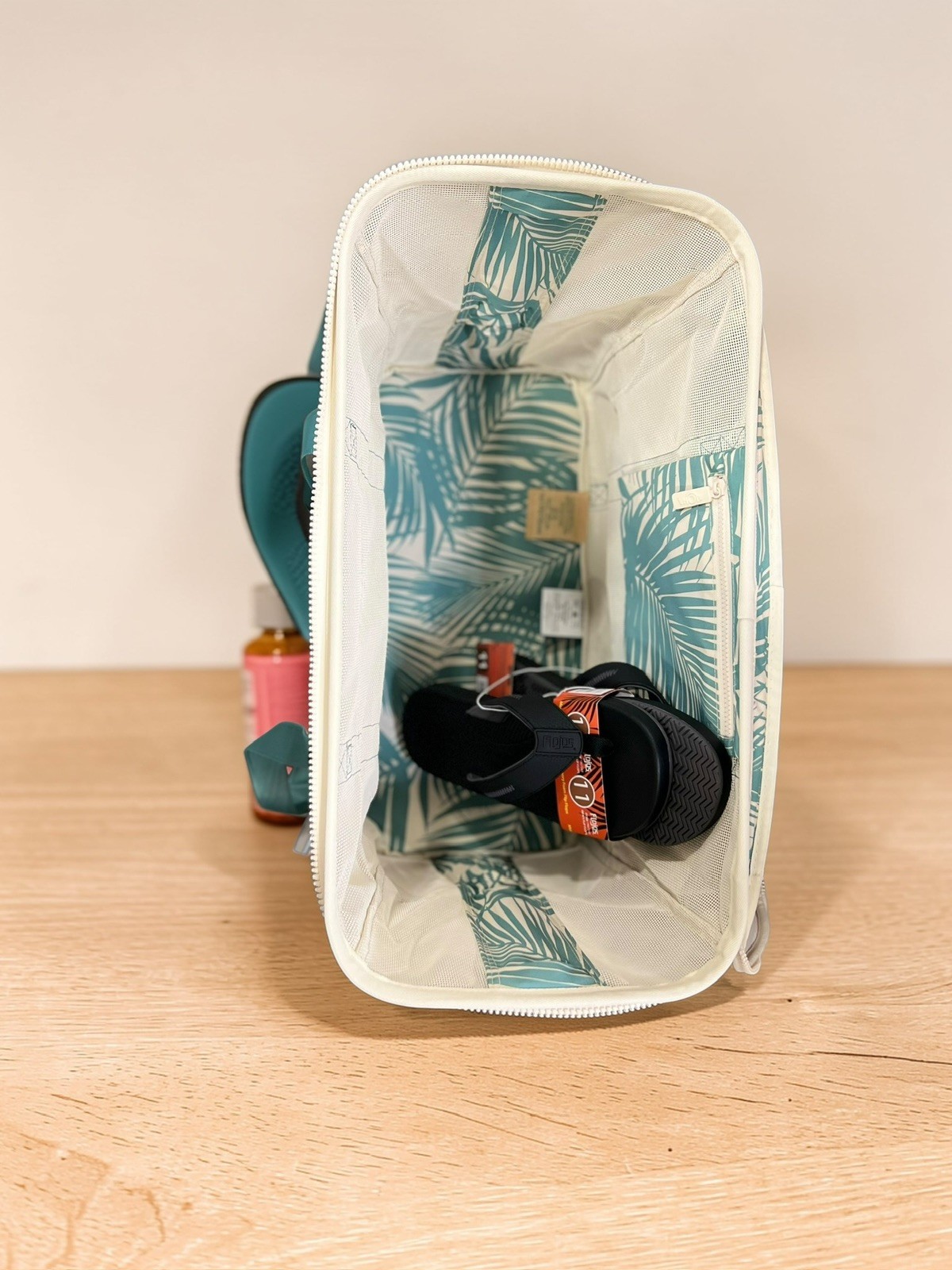 Aloha Collection CleverMade Collapsible Beach Tote Bag - Floral Green