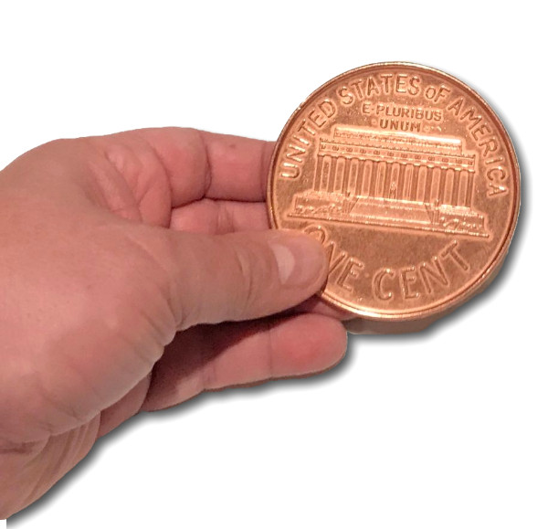 METAL JUMBO 3" LINCOLN PENNY COIN Finale for Misers Dream Magic Prop Big 1 Cent